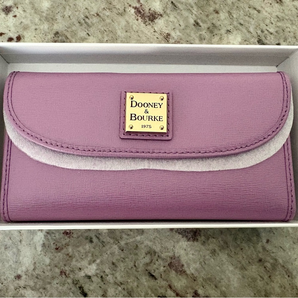 Dooney & Bourke Purple Leather Wallet
